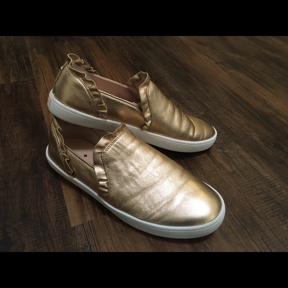 Kate Spade New York Metallic Rose Gold Sneakers
